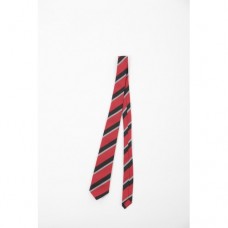 Eastover Standard school Tie (Red with Grey and Black stripe)
